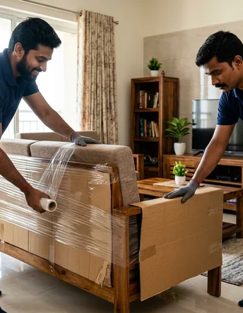 Professional sofa wrapping and packing materials